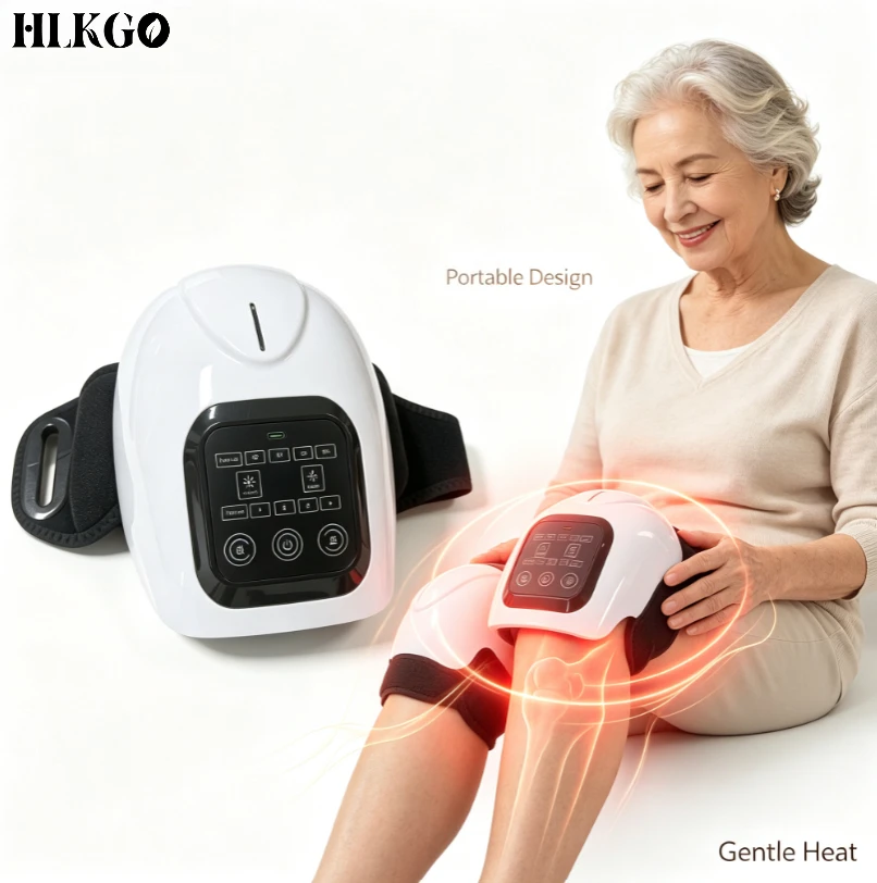 Masseur de genou portable, équipement de relaxation des muscles des articulations du genou, machine de massage des coudes et des épaules, facile à utiliser pour la famille et les amis