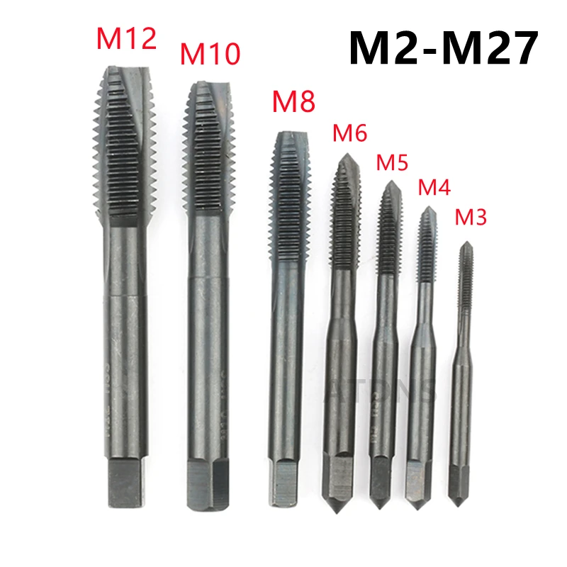 Straight Flute Metric Thread Taps For Steel Material HSSCO M35 Machine Tap M2-M27 Standard Shank Mechanical CNC Drill Press