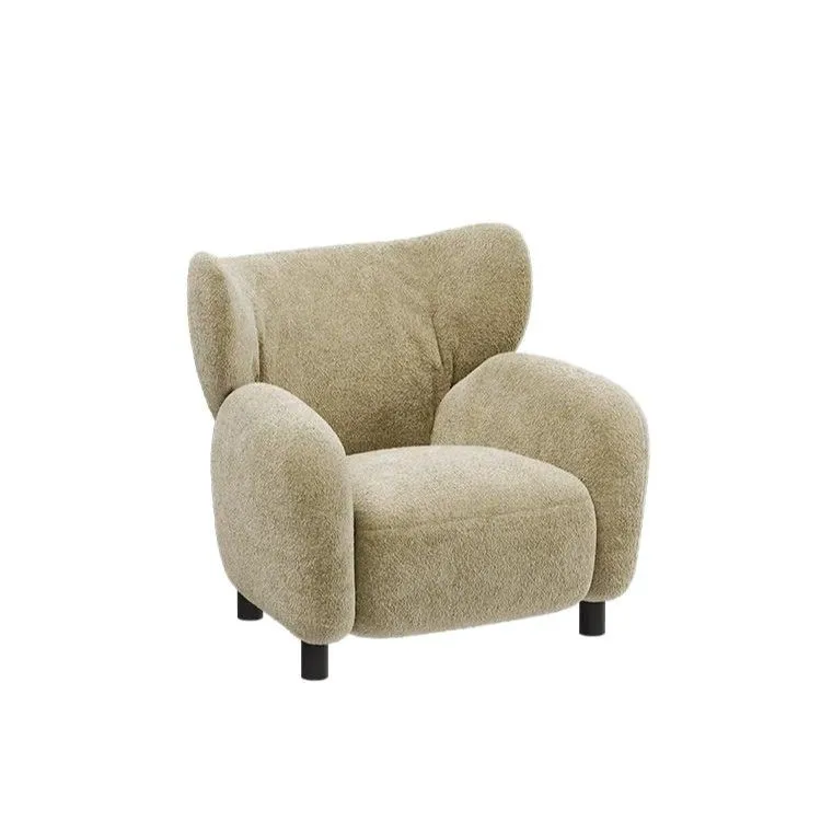 

Single sofa chair Cream style mermaid sofa chair Retro bedroom Living room leisure chair Medium antique senior