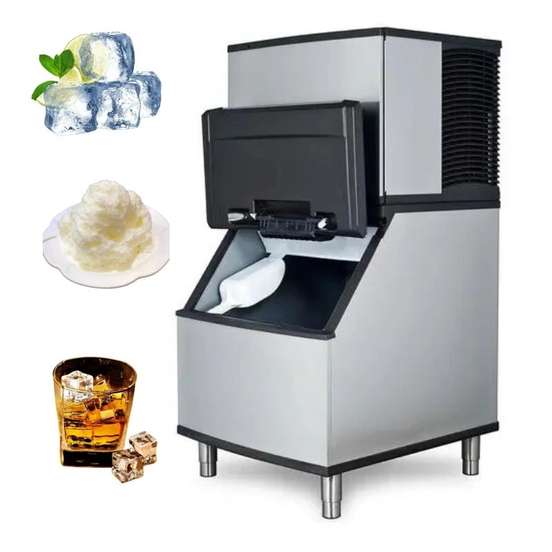 Commercial Large Capacity Ice Tube Maker hine 220 lb Granular Ice Maker 100 Kg Crystal Ice Making hine for Business