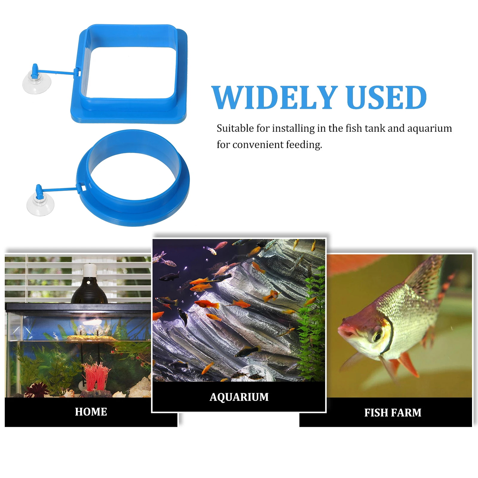 

2Pcs Double Layer Fish Feeding Ring Floating Tool for Aquarium Flake Food Adjustable Water Level Prevent Scatter