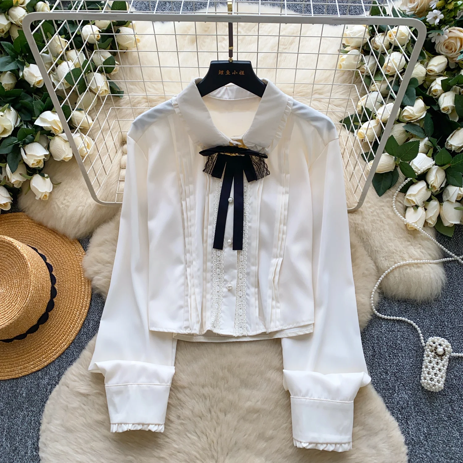 

Винтажная футболка с длинным рукавом в стиле пэчворк с бабочкой, женская корейская модная рубашка на пуговицах, женские топы, женская одежда