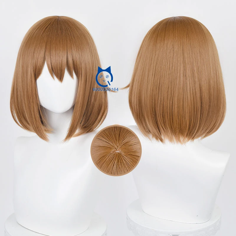 K-On Hot Hirasawa Yui Nieuwe Collectie Cosplay 33 cm Bruin Korte Pruik Hittebestendige Synthetisch Haar voor Party Comic Con Coser Mode