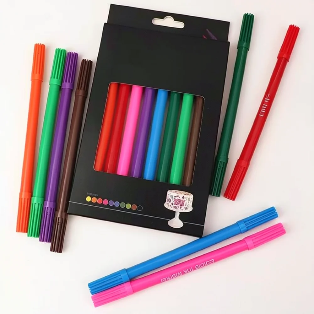 Dual Tip Edible Color Pens Food Markers For Cake Decorating Fondant Cookies Macarons Drawing Painting Baking Items