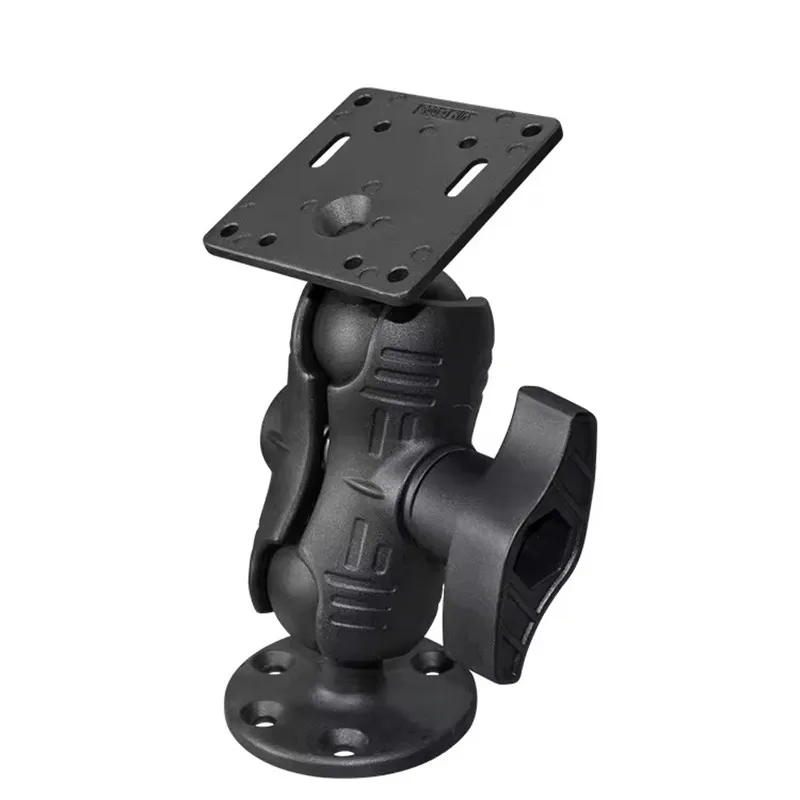 2.25 inch Double Ball Drill-Down Mount with Rectangle Plate with 13cm Short Arm for Heavy Duty Industry for Ram Mounts