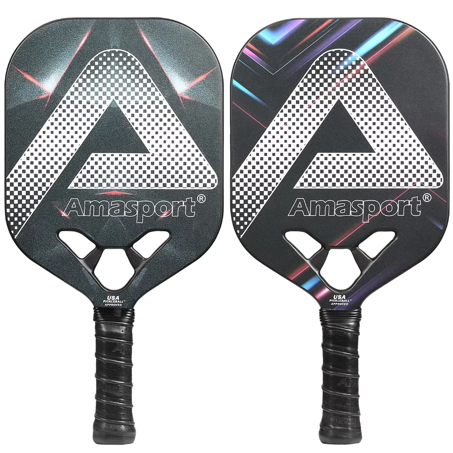 

AMASPORT Matrix Pickleball Paddle Graphite Textured Surface-Aero DuraEdge Edgeless Technology Rackets with Large Sweet Spot