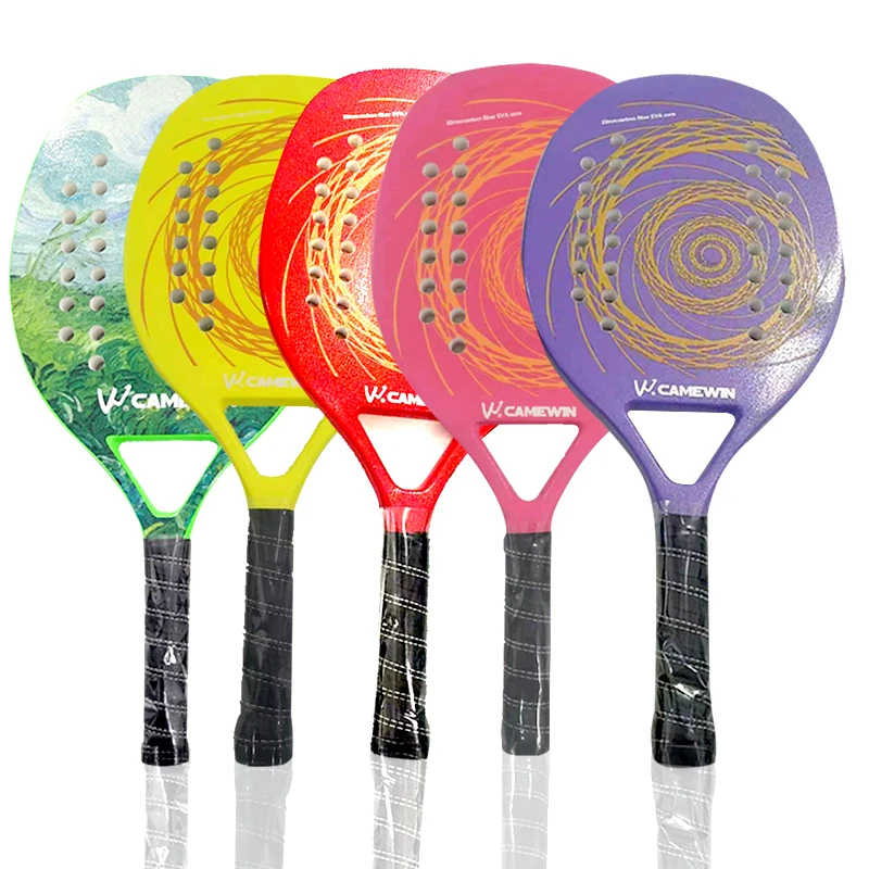 3k Beach Padel Mens Tennis Racket Beach Carbon Fiber Cage -Type Board Woman Trend Raw 3k Shark Beach Tennis Racket Protector