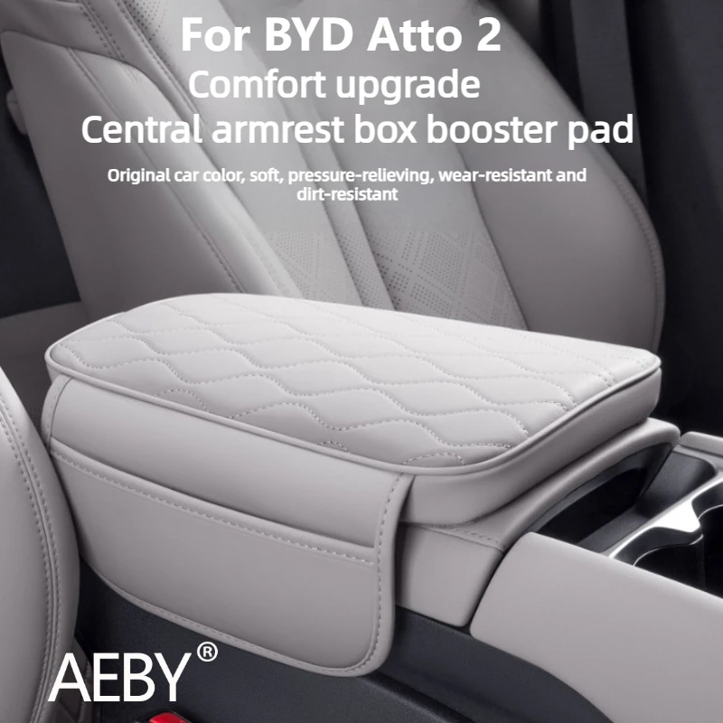 

AEBY For BYD Atto 2 2024 Center Console Armrest Pad Cover, Original Color Raised Armrest Cushion,Protective Mat for Car Interior