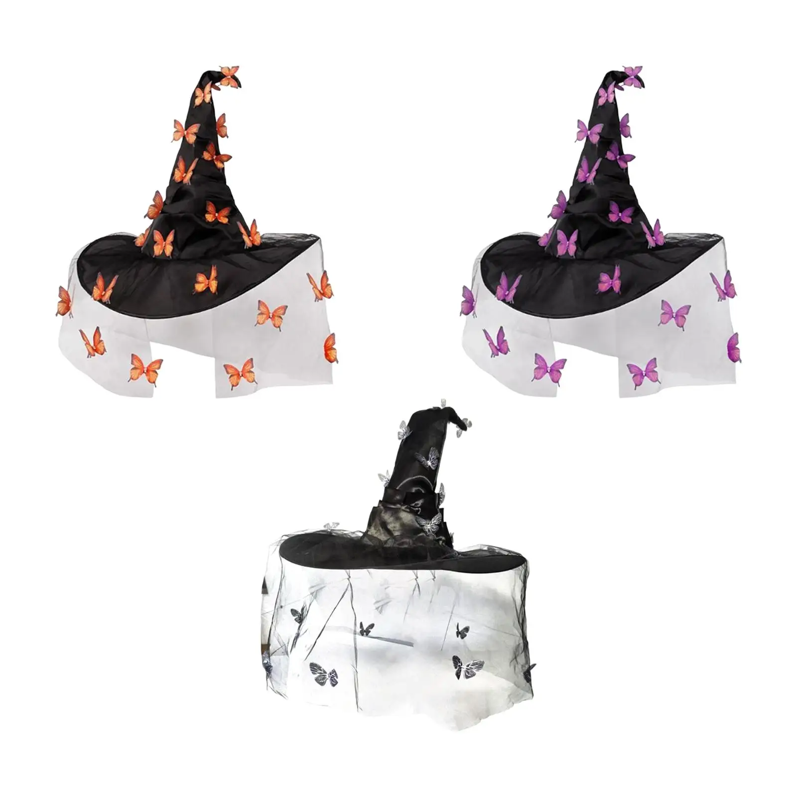 หมวกแม่มดฮาโลวีนตกแต่งอเนกประสงค์คอสเพลย์สําหรับการแสดงบนเวทีปาร์ตี้คลับ