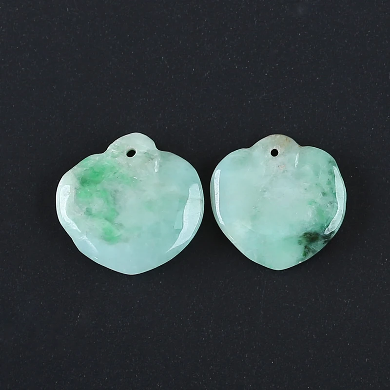 Natural Jade Earring Accessories Luxury Sexy Young Girls Fashion Charm Elegant Women Fine Jewelry Gifts 19x19x5mm 5.4g