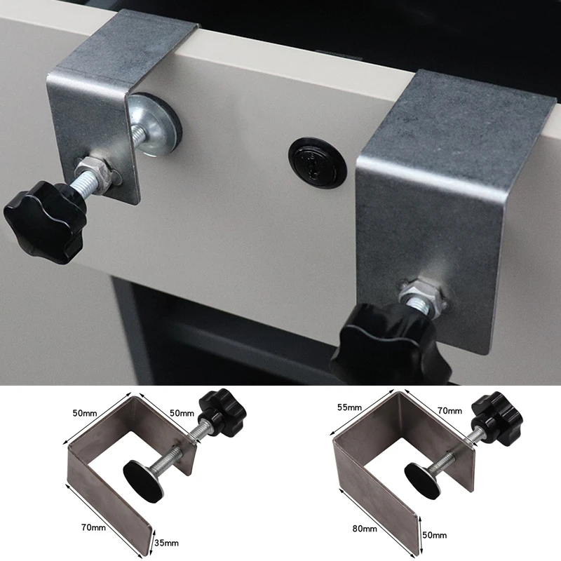 2pcs Fasten Fast Stainless Steel Cabinet Woodworking Adjustable Drawer Front Installation Clamp Home Improvement Jig Accessories