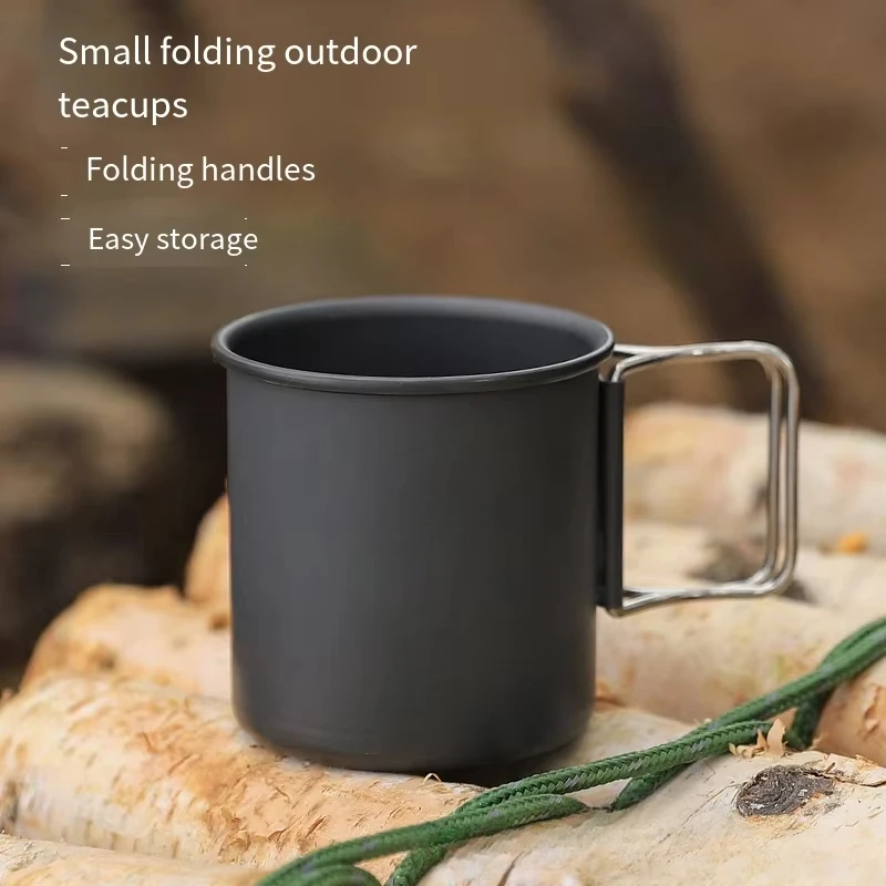 300ML Camping Mug Aluminium Alloy Folding Cup  Hike Mug Ultra-Light Camping Travel Water Cup Outdoor Camping Cookware  taza