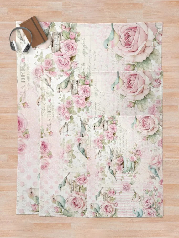 Whimsy & Roses en manta rosa