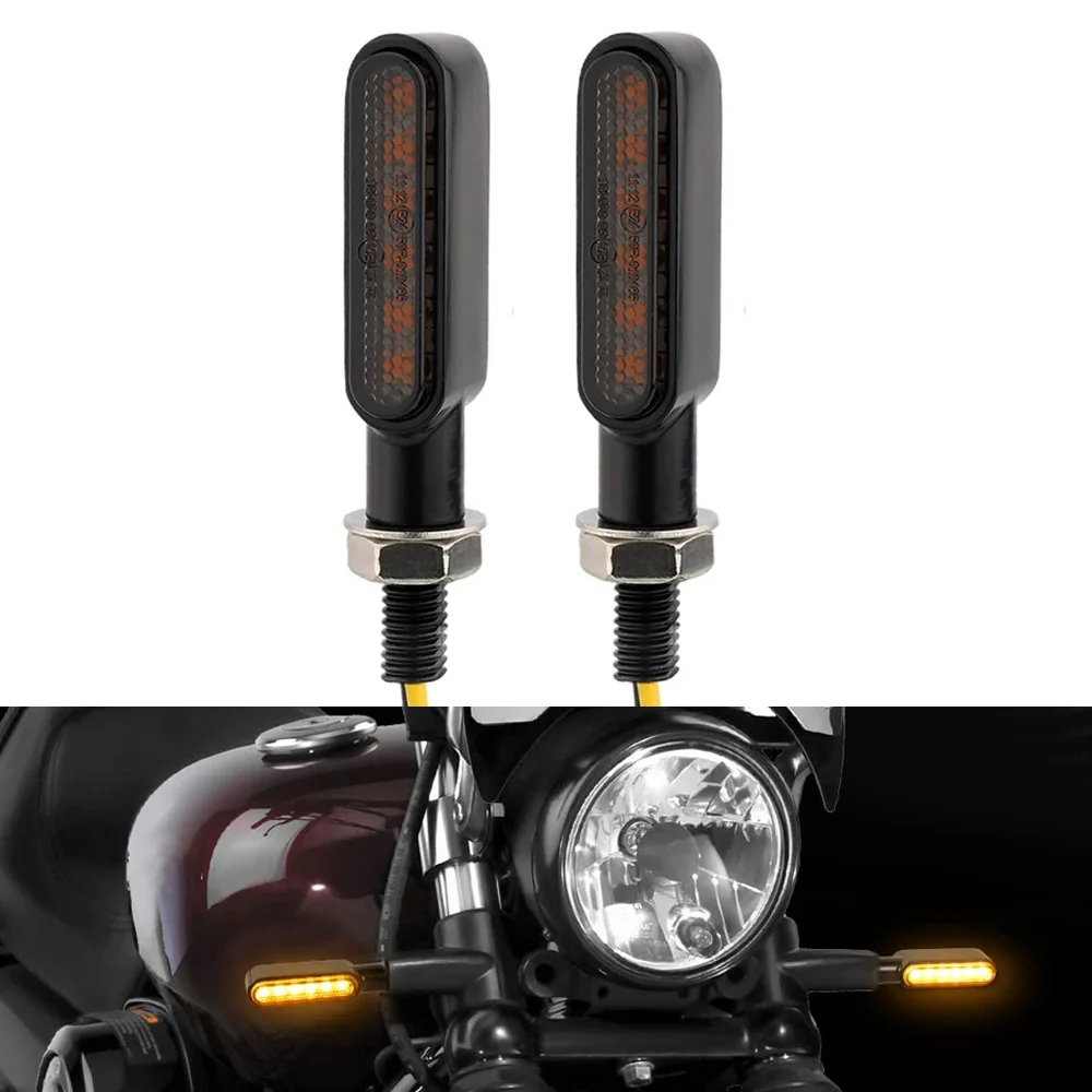 Aluminium Motorcylce LED Turn Signal Lights Amber Flowing Turn Signal Lamp DRL Clignotants Moto Led For Honda Suzuki Kawasaki