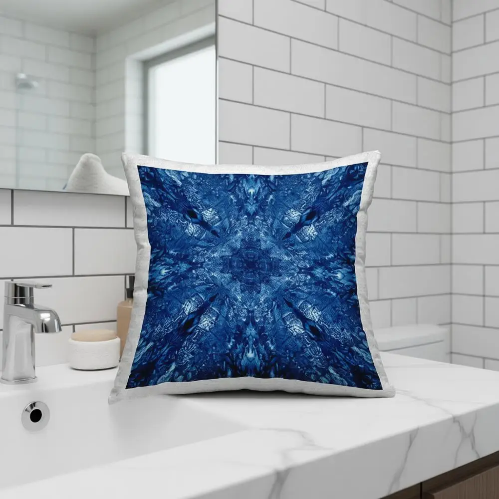 

18x7x18 дюймов геометрическая уличная синяя декоративная подушка