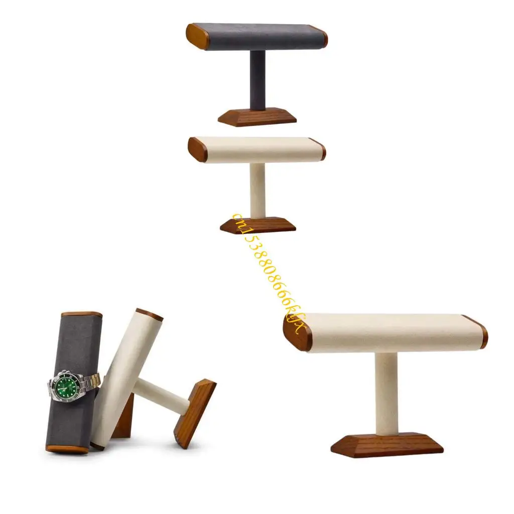

Walnut Velvets Flat Tube Jewelry Display Stand For Necklaces Earrings Rings 066C