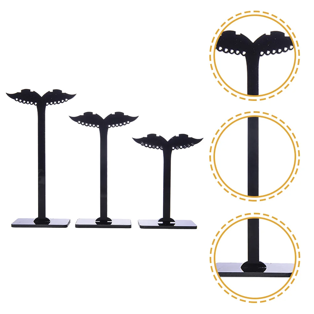 

3Pcs Acrylic Earring Display Holder T-Shaped Stand for Earrings Storage Organizer Desktop Jewelry Rack Decorative Display Shelf