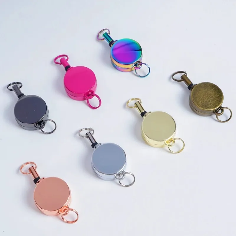 

Retractable Mountaineering Buckle Key Chain Stainless Steel Wire Rope Key Holder Outdoor Keychain Tools DIY Accessories