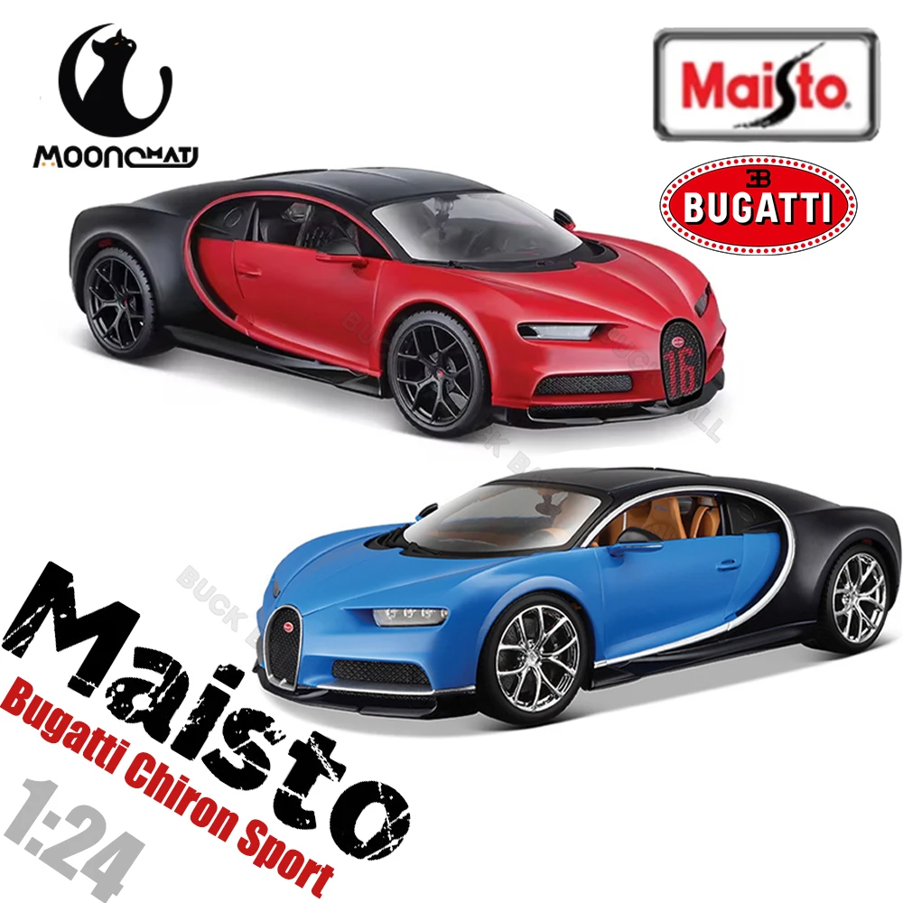 

1:24 Maisto Bugatti Chiron Sport Model Alloy Car Die Cast Sports Car Bugatti Chiron Luxury Vehicle Ornament Boy Birthday Gift