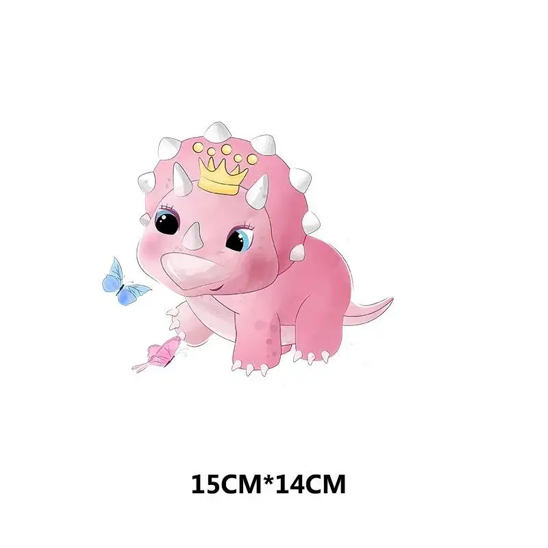 Dinossauro Kawaii Transferências de Calor, Ferro em Patches para Roupas, Menino Menina T-Shirt, Desenhos Animados Roupas Infantis Adesivos, Apliques