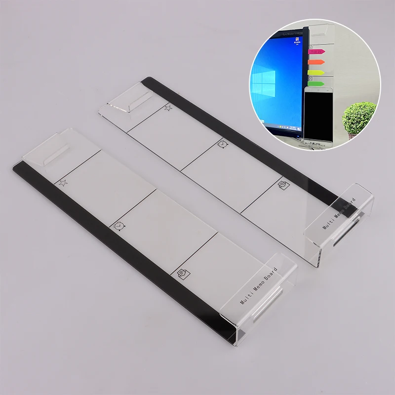 For Sticky Note Transparent Name Card Desktop Plastic Phone Holder Creative Acrylic Monitor Message Memo Board