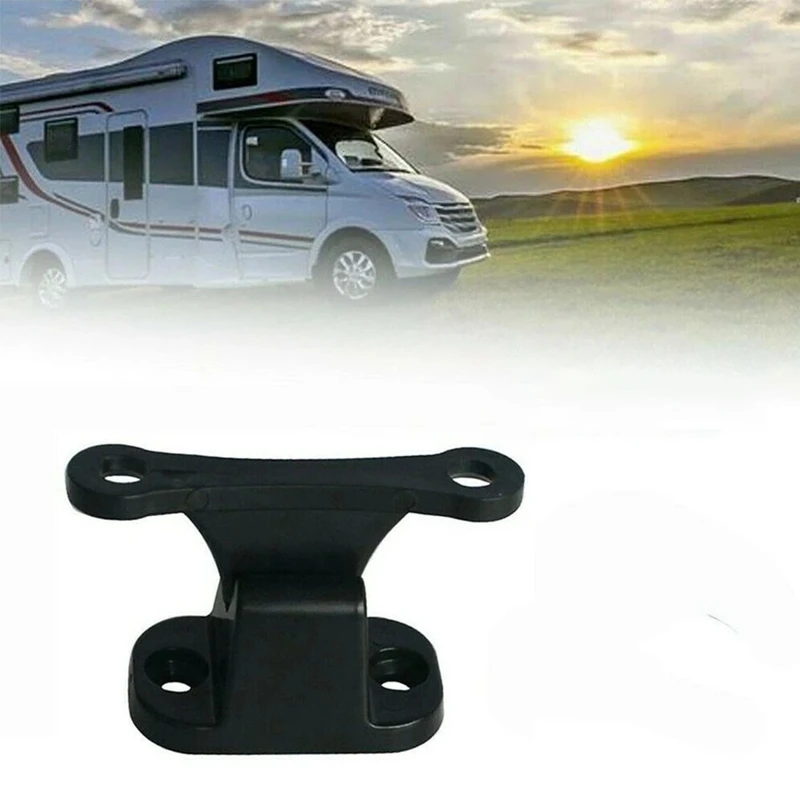 Kit de retenue de porte en forme de T, loquet de retenue pour camping-car, caravane, bateau Hurhome, support noir, 2 pièces