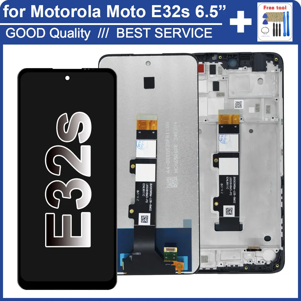 

LCD for Motorola Moto E32s XT2229 LCD Display Touch Panel Digitizer Assembly Screen Replacement for Moto E32s LCD With Frame