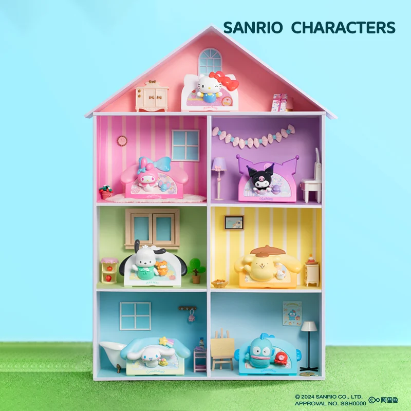 Sanrio Figure My Home Series Blind Box Sanrio Refrigerator Sticker Mystery Box Refrigerator Decor Surprise Collect Model Gift