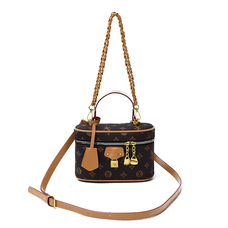 حقيبة دلو كلاسيكية مونوغرام، محفظة كروس خفيفة الوزن للنساء، حقيبة كتف مدمجة بمقبض علوي، حقيبة متعددة الاستخدامات ​