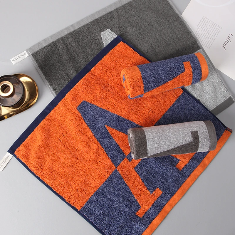 2pcs 100% pure cotton square towel for men, specially designed for face washing at home, highly absorbent, soft, quick-drying