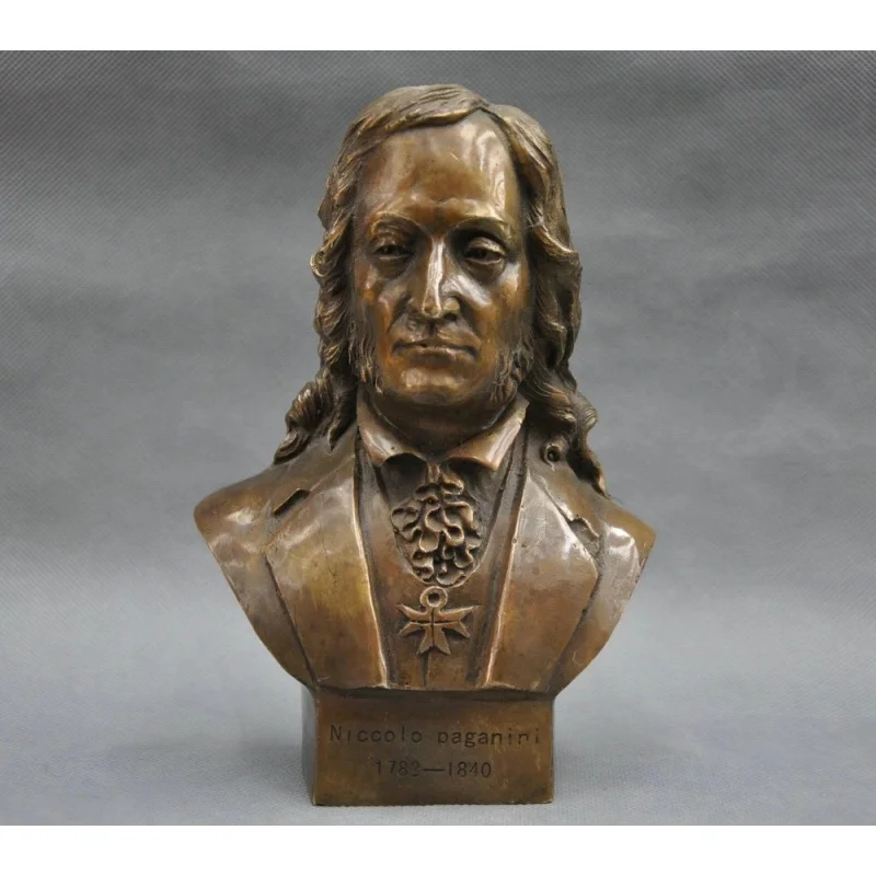 

8 ''Italian Great Musician Niccolo Paganini Bust Bronze Statues