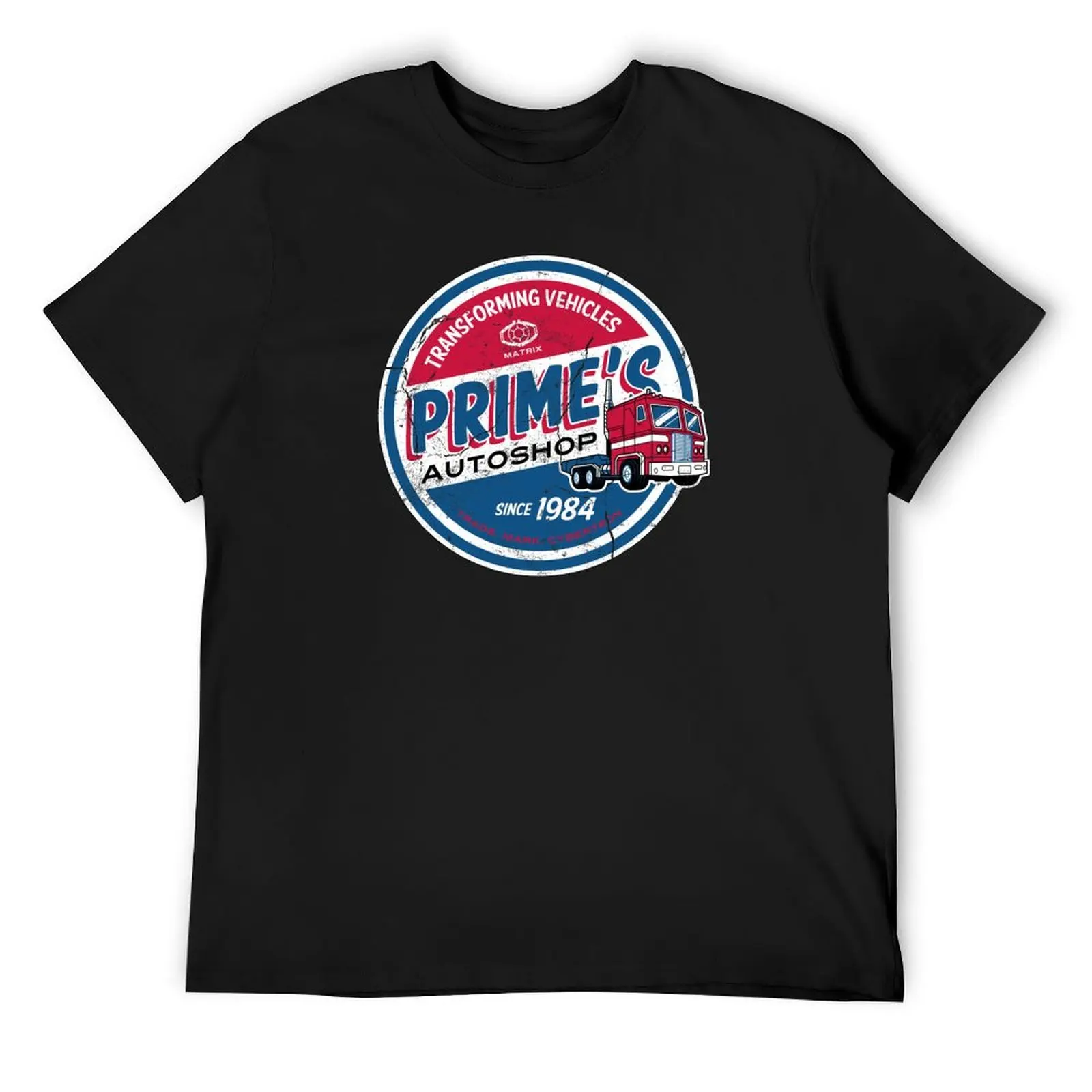 

Prime's Autoshop - Vintage Distressed Style - Garage T-Shirt Luxury man Aesthetic clothing customizeds mens clothing
