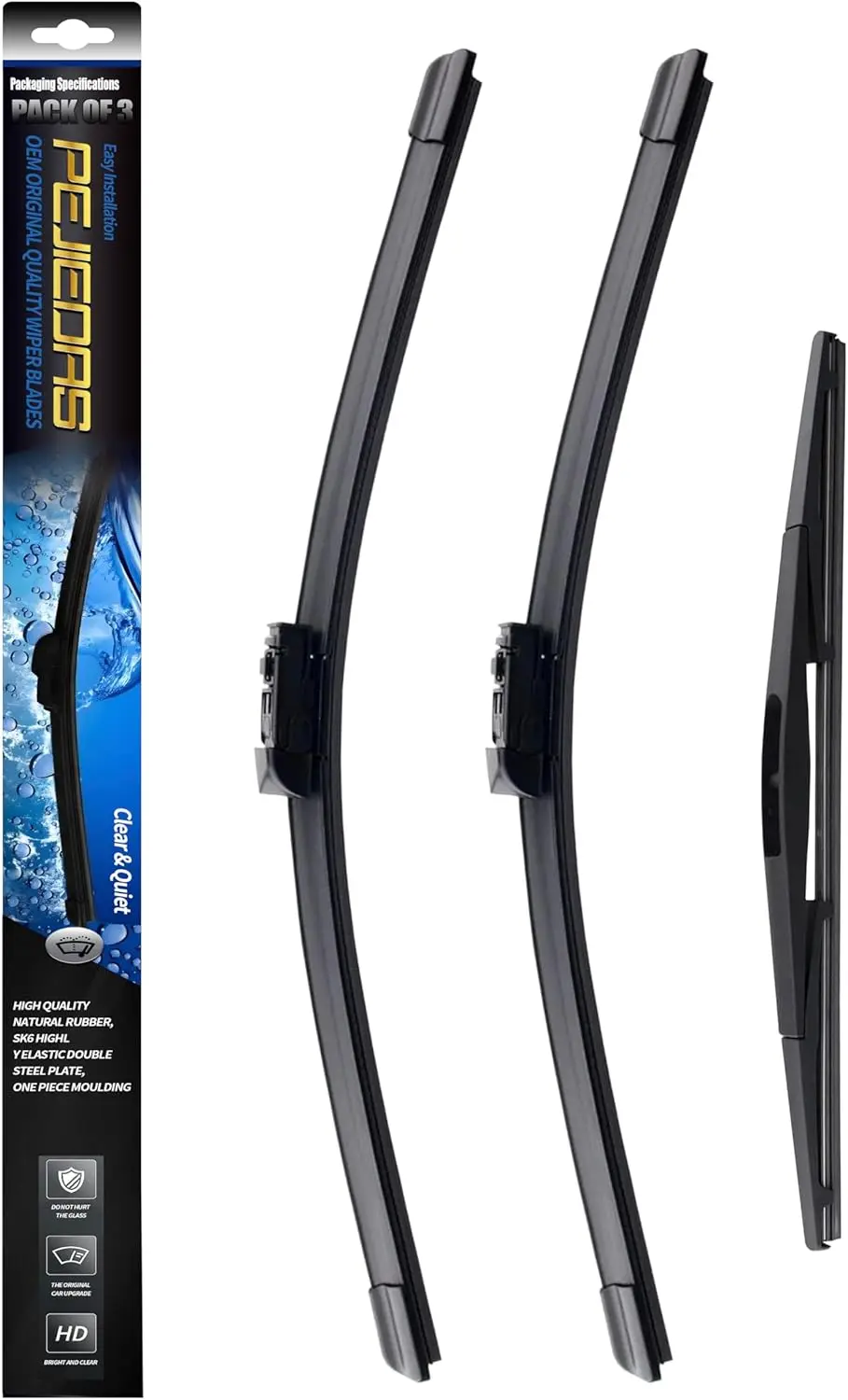 

3 OEM, замена для Subaru Crosstrek 2018 2019 2020 2021/Subaru Impreza 2017-2021, передние дворники (26 дюймов и 16 дюймов + задние 12 дюймов)