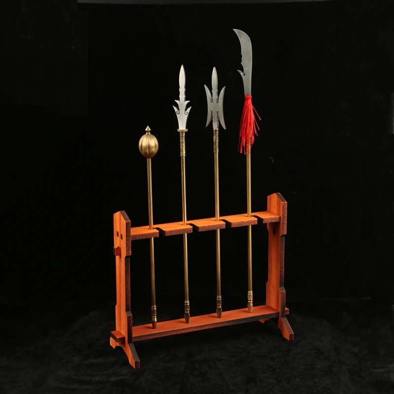 

1/6 miniature cold weapon display stand samurai katana sword holder rack wood stand for 12" action figures