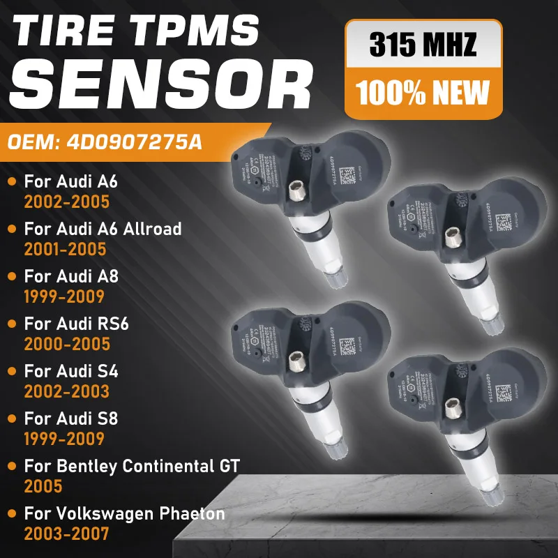 

For Audi A6/A6 Allroad 2002-2005 TPMS Audi A8/S8 1999-2009 Audi S4 2002-2003 VW Phaeton 2003-2007 Tire Pressure Monitor Sensor