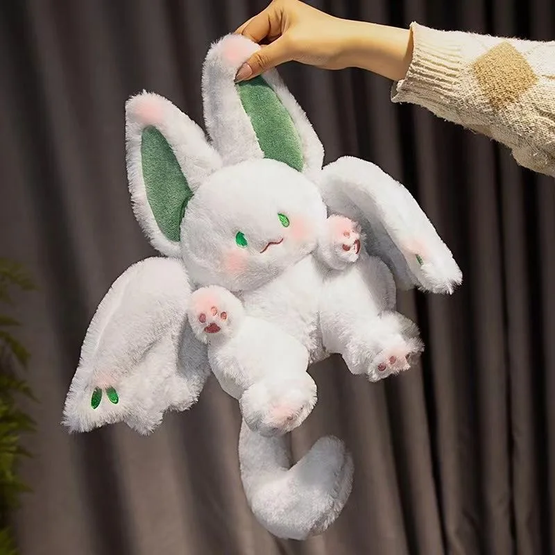 35cm Magical Spirit Rabbit Plush Toys Cute Soft Stuffed Cartoon White Bat Cosplay Anime Bunny Dolls For Kid Birthday Gift