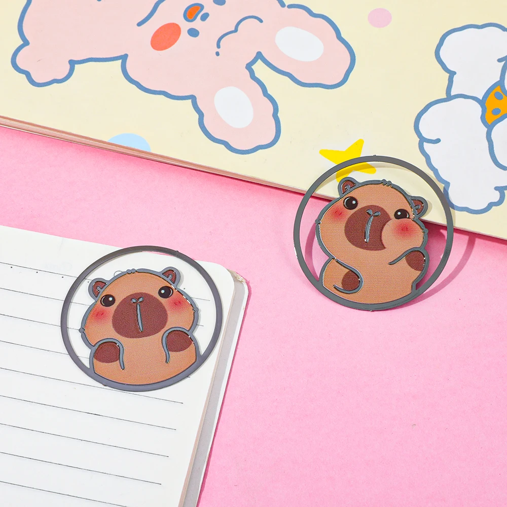 Creative Cute Kapybara Metal Bookmark Cartoon Anime Bookmarks For Women Book Decoration For Women Readers Birthday Gift