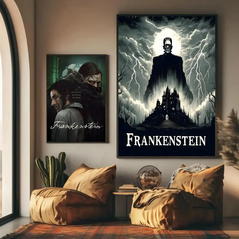 F-frankenstein Poster HD Wall Art Decal Self-Adhesive Aesthetic Decor For Home Living Bedroom Bar Aesthetic