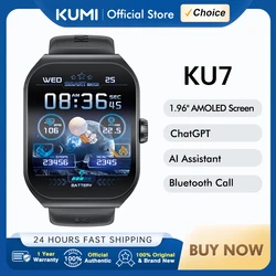 KUMI-KU7 Smartwatches pour homme et femme, 1.96 