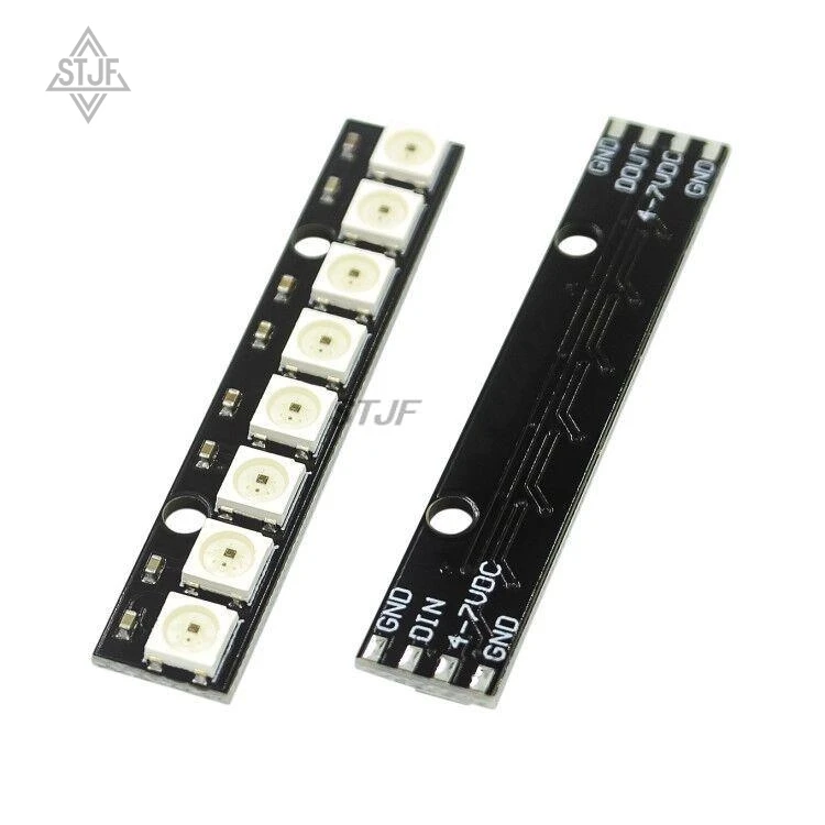 10PCS/LOT 8 channel WS2812 5050 RGB LED lights built-in full color-driven development board