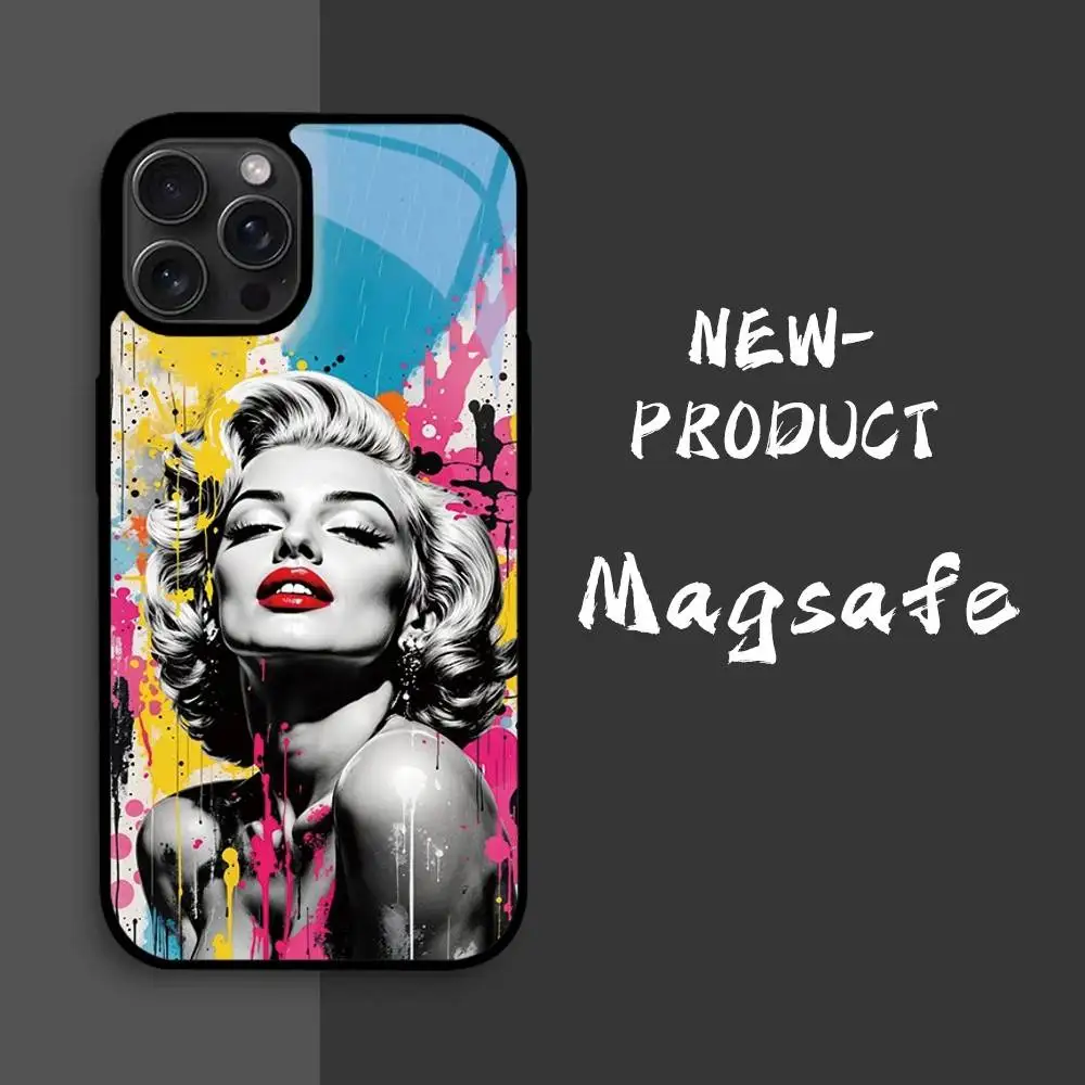 Чехол для телефона M-Marilyn Monroes IPhone 16 15 14 13 12 11 Pro Xs Max Mini XR X 7 8 Plus Luxury Mirror Hard Фото №3