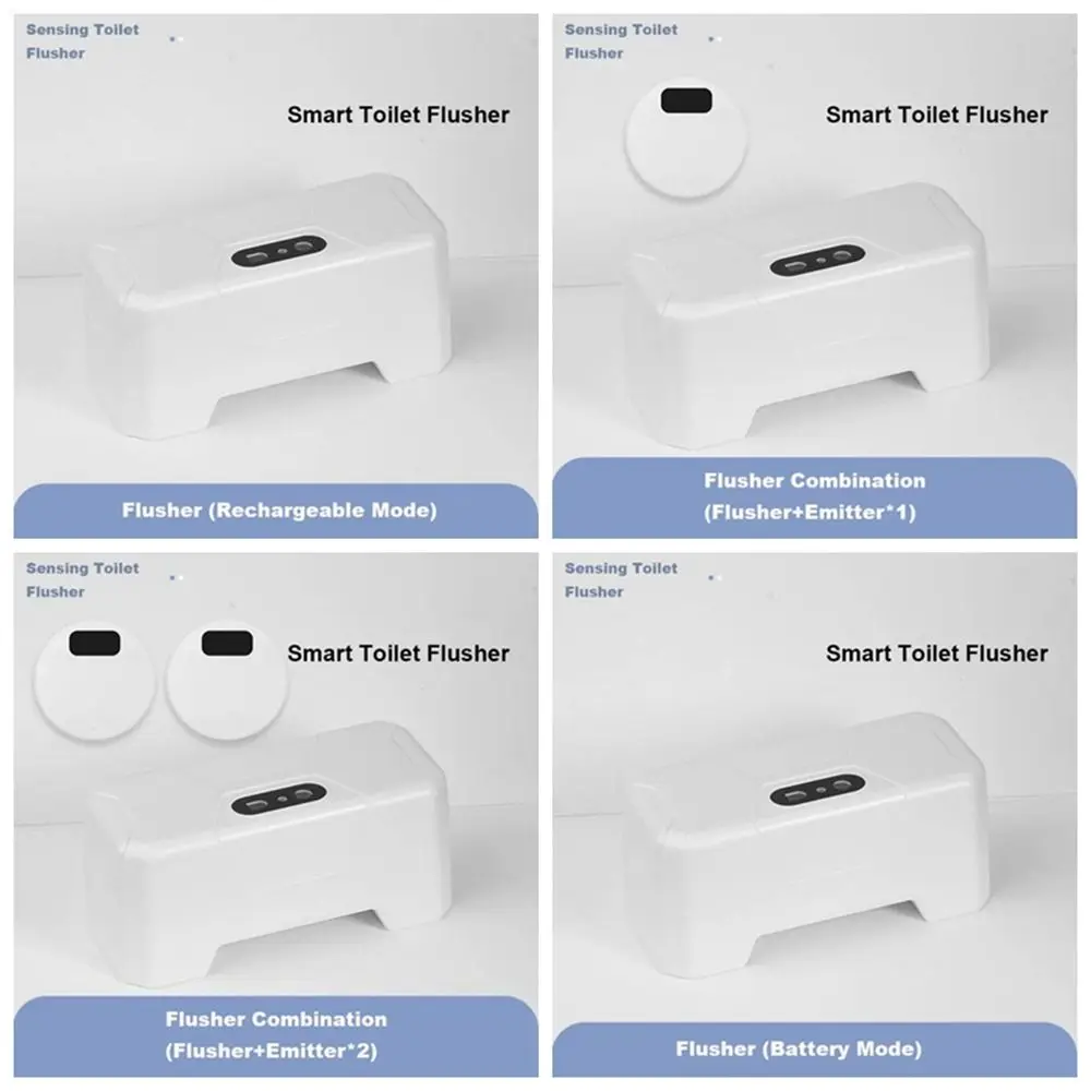 Botón de descarga de inodoro automático externo, sin contacto, impermeable, inducción, detección IR a prueba de salpicaduras