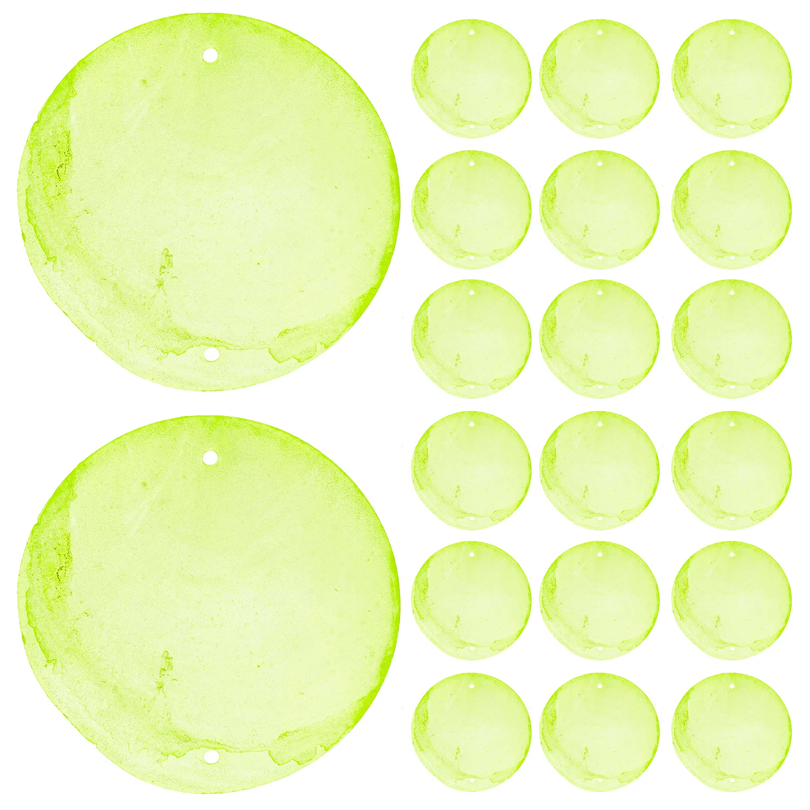 100 قطعة من قطع القذائف المستديرة DIY مشروع شرائح شل مصقولة قلادة لتزيين حفلات الشاطئ قطع قذائف مستديرة #2