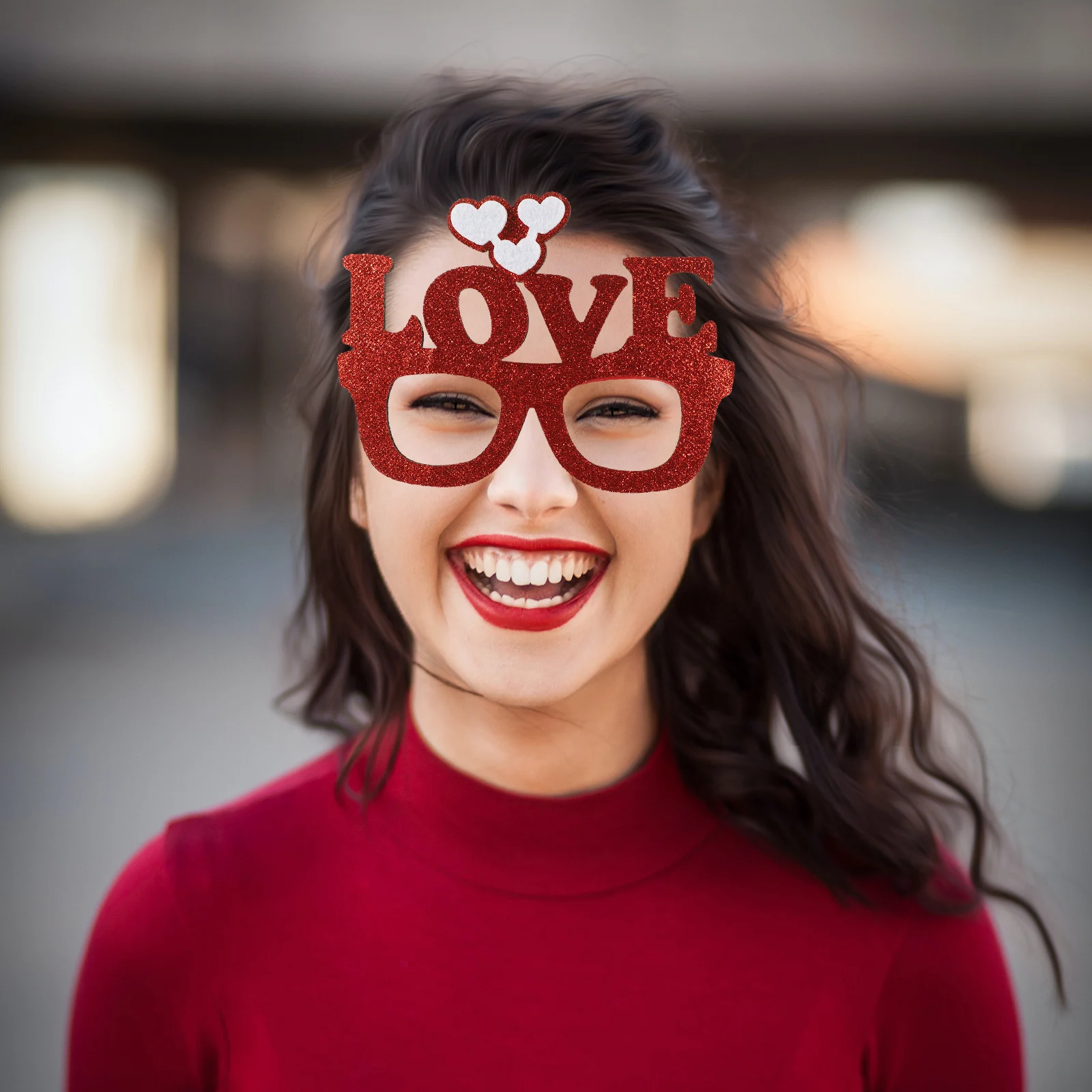 

4pcs Valentines Day Glasses Comfortable Plastic Eyeglasses Heart Shaped Party Decorations Bridal Shower Photo Booth Props