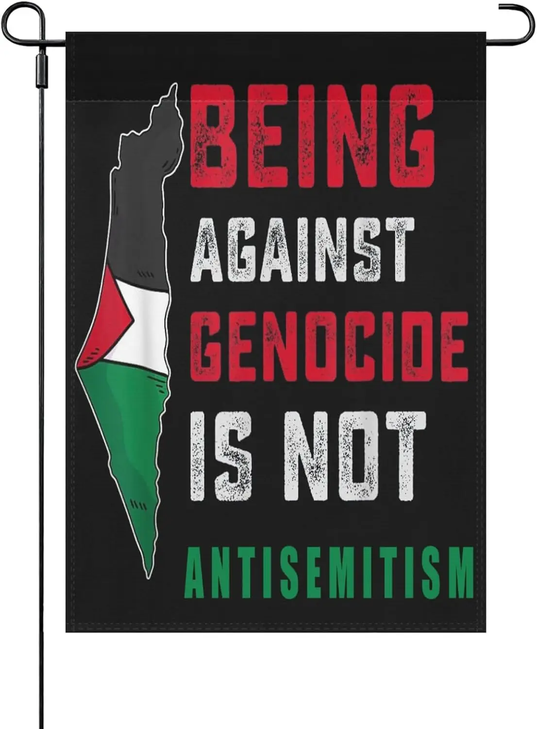 Palestine Will Be Stop The Genocide End The Apartheid Garden Flags Humorous ffh ttj