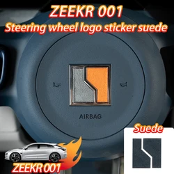 ZEEKR 001 steering wheel, LOGO decoration stickers, alcantara modified car interior products, car suede accessories