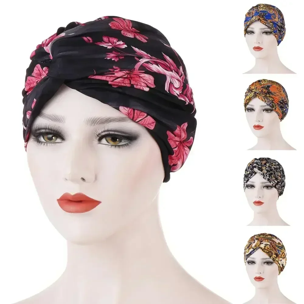 Gorro de quimio con nudo torcido para mujer musulmana, gorro para el cáncer, turbante, gorro para la cabeza, bufanda, gorro indio, gorros, gorro islámico árabe 2024