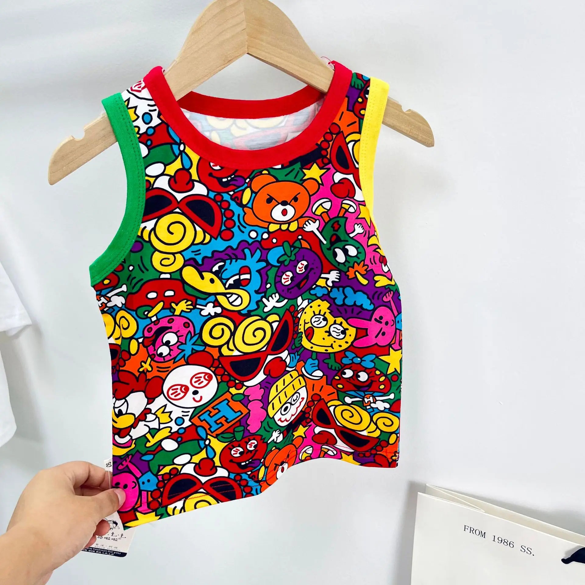 Summer  Boys Girls Clothes Hysteric Mini Vest  Cartoon shirt Anime High Quality t-shirt one piece Boys Clothes 18M 2 3 4 6 7 yrs