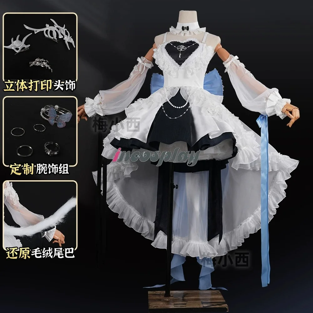 Rosmontis Cosplay Costume Arknights Rosmontis Costume Ambience Synesthesia Concert Dress Game Anime Outfit Halloween Incosplay