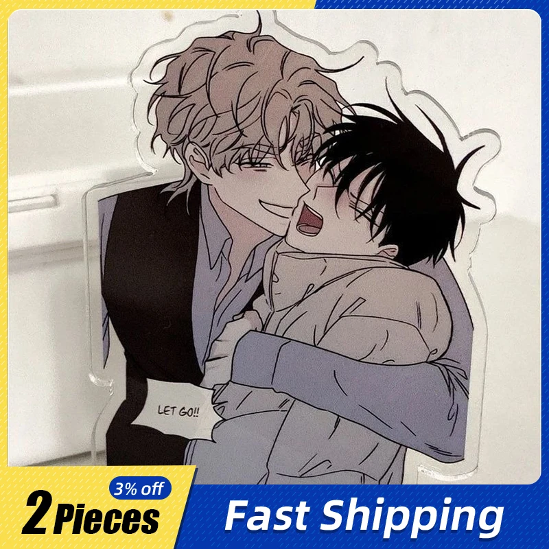 

8cm/3.15in Seaside Night Anime Figures Standing Plates Peripherals Creativity Collectible Desk Acrylic Table Top Display Crafts